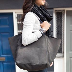 Chloe + Isabel Charcoal Suede Slouchy Tote